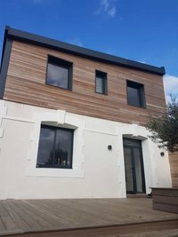 Villa contemporaine bois et maçonnerie