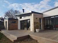 Villa contemporaine bois et maçonnerie