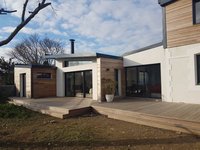 Villa contemporaine bois et maçonnerie