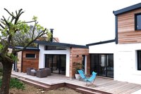 Villa contemporaine bois et maçonnerie