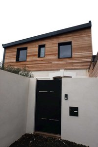 Villa contemporaine bois et maçonnerie